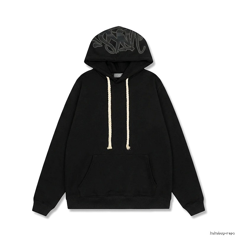 SynaWorld graffiti-style black hoodie