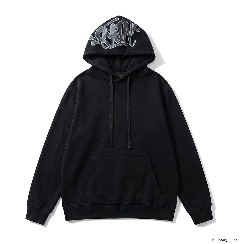 SynaWorld graffiti-style black hoodie