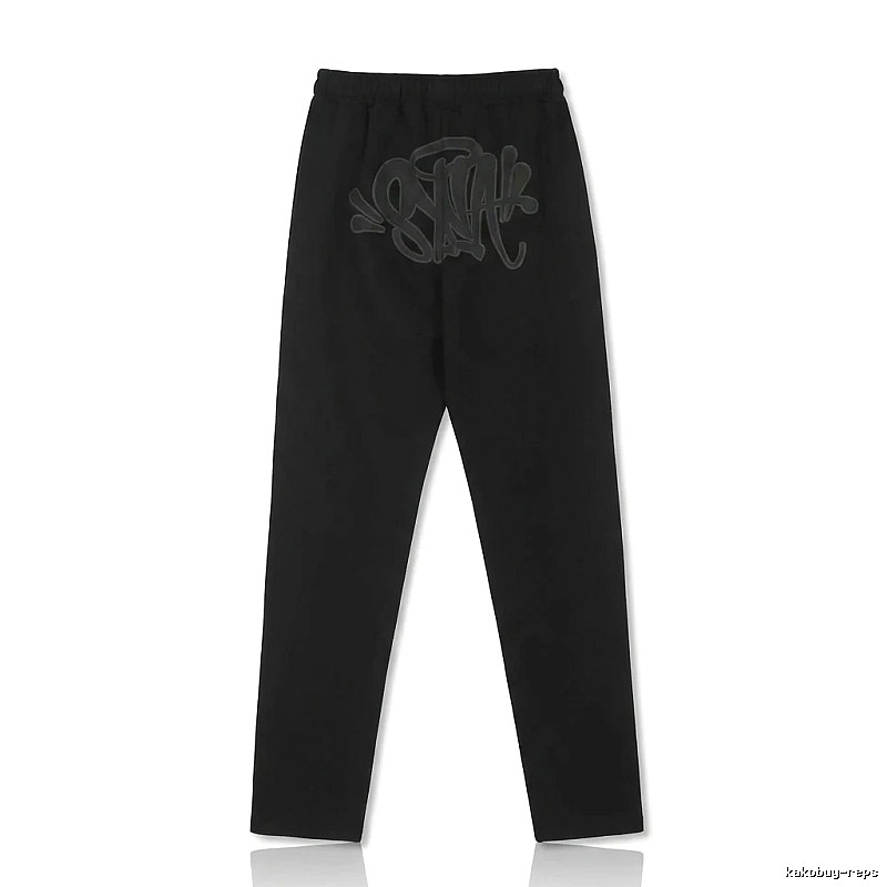 SynaWorld graffiti-style black trousers