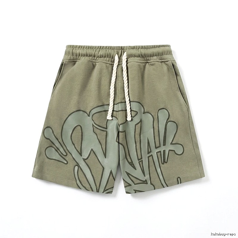 SynaWorld Graffiti-style Shorts (Military Green)