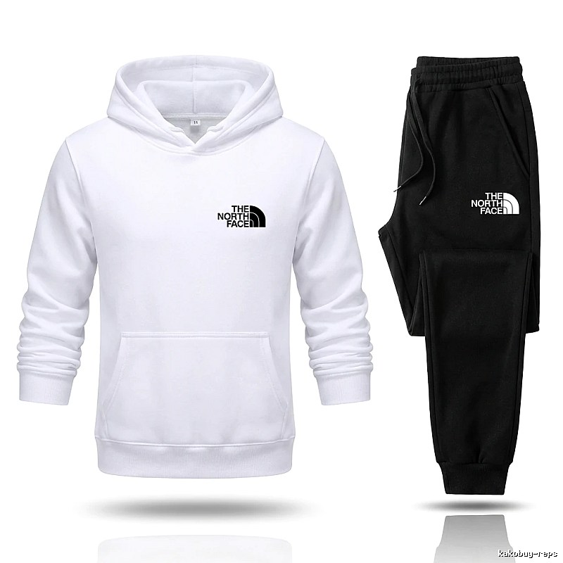 The North Face simple black and white sportswear set