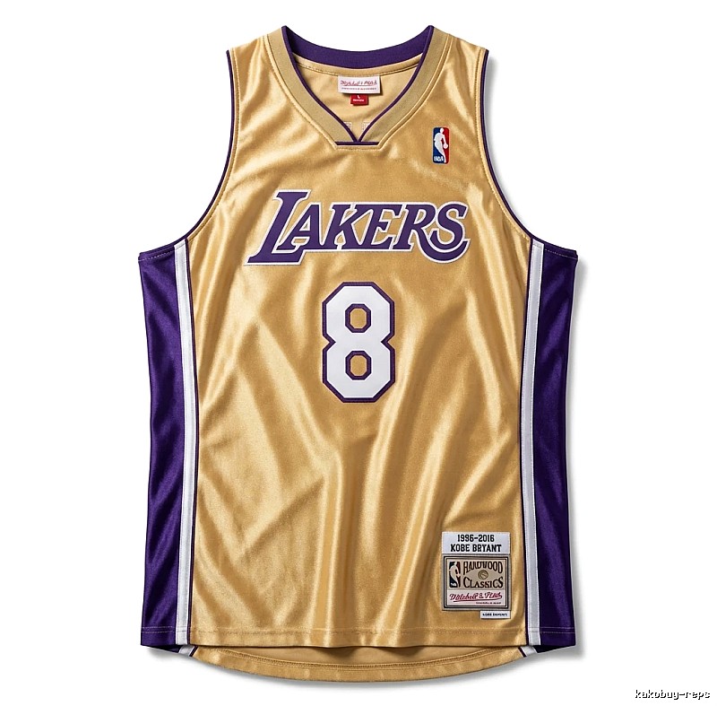 The retro gold and purple jersey of the Kobe Lakers.