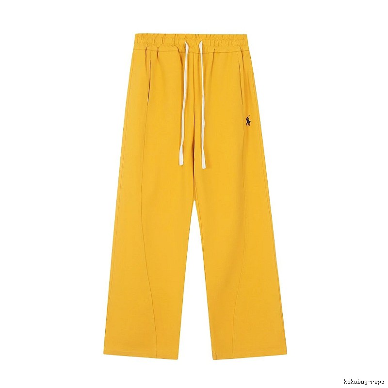 Travel Drawstring Straight Pants by RalphLauren - Mustard Yellow