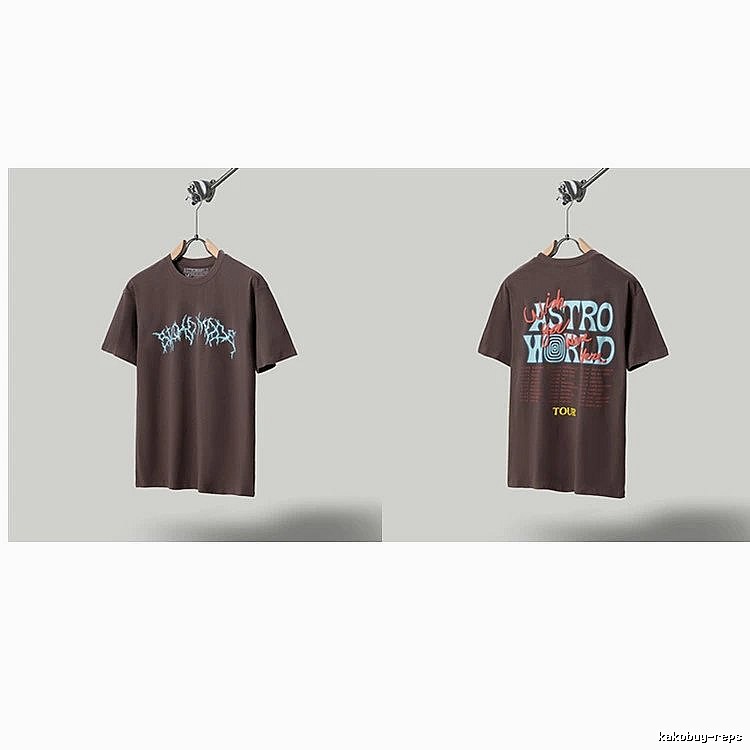 Travis Scott Astroworld Street Style Dark Brown T-Shirt