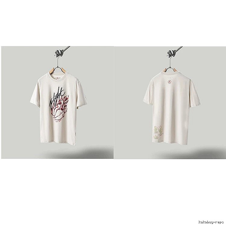 Travis Scott Cactus Co-branded Street-style Off-white T-shirt