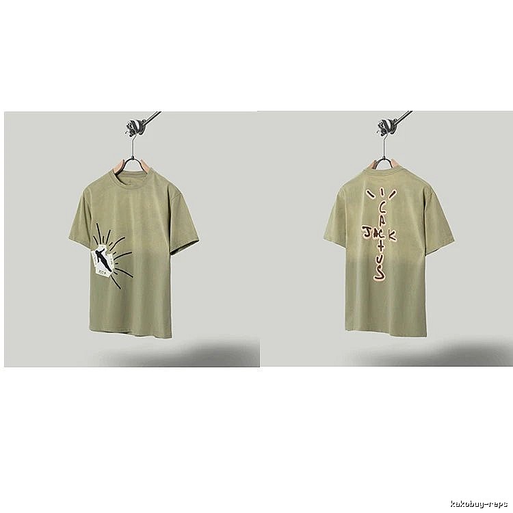 Travis Scott Cactus Jack Streetwear Khaki Green T-Shirt