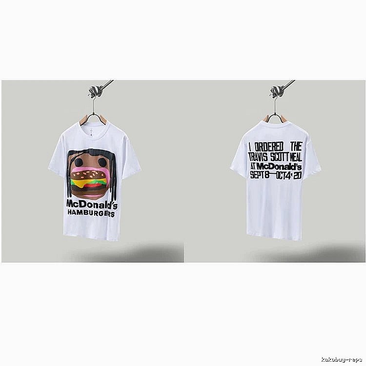 Travis Scott x McDonald's Co-branded Street Style White T-shirt