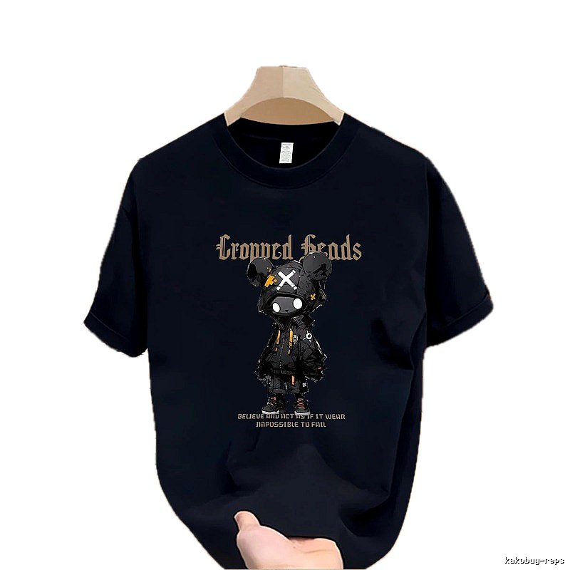Trendy Brand Gloomy Bear Street Style Navy Blue Short-Sleeve T-Shirt