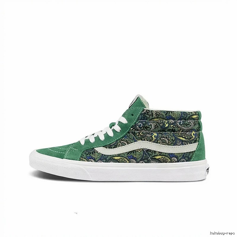 Vans high-top retro-style green shoes
