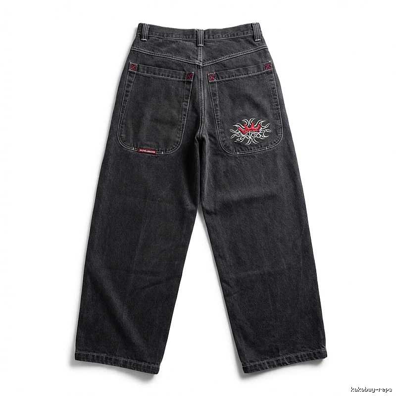 Y2K style retro black jeans